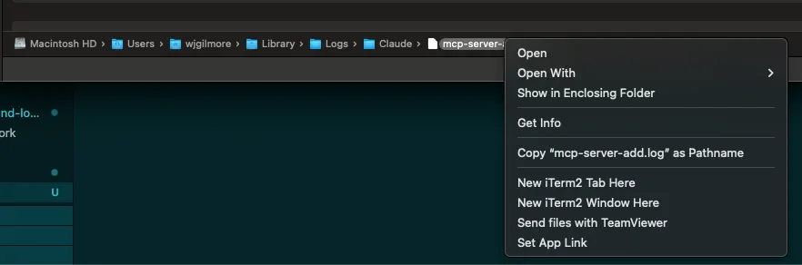 Claude Desktop macOS log path