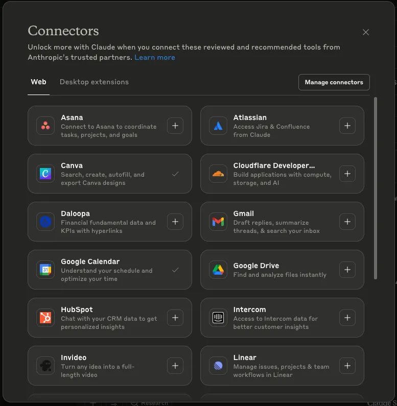 Claude Connector directory