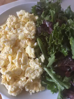 Eggs and salad