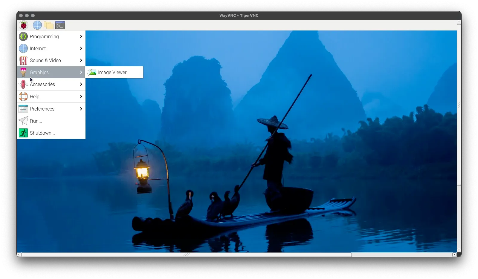 Viewing the Raspberry Pi Desktop from TigerVNC